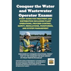 Conquer the Water and Wastewater Operator Exams: Study Guide for Treatment and Distribution including Plant Operations, Process Control, Safety, Regulations, Monitoring, and System Management